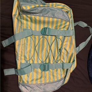 Thirty One Green Striped Duffel
